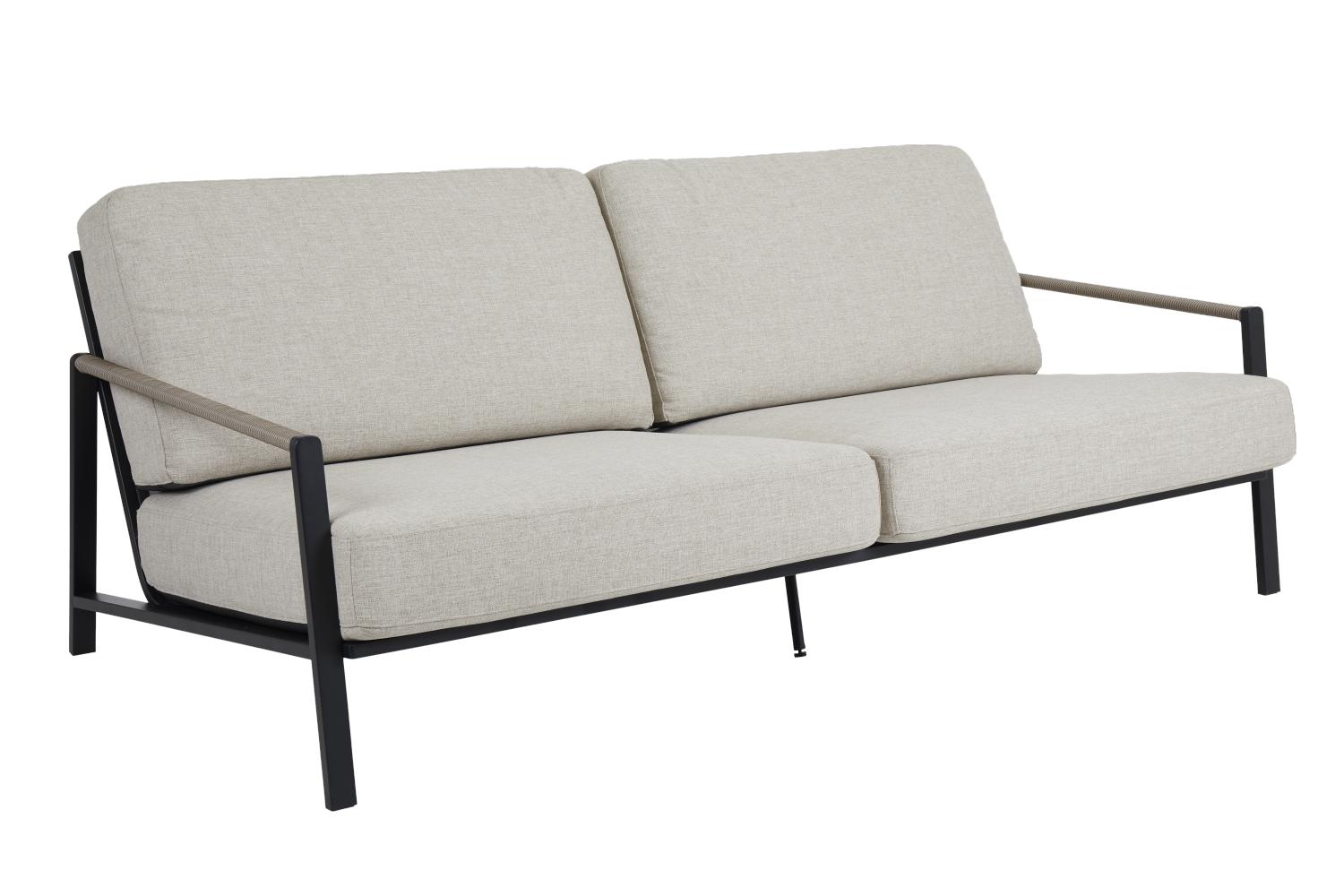 Lyra soffa 2,5 svart m dyna