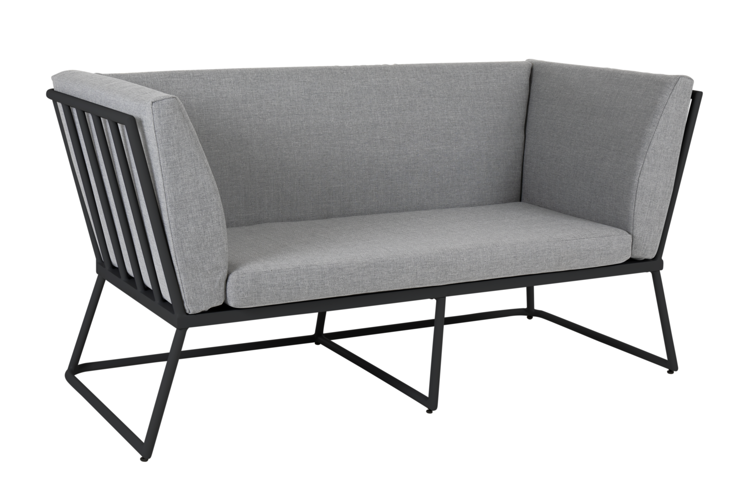 Vence 2-sits soffa svart m dyn