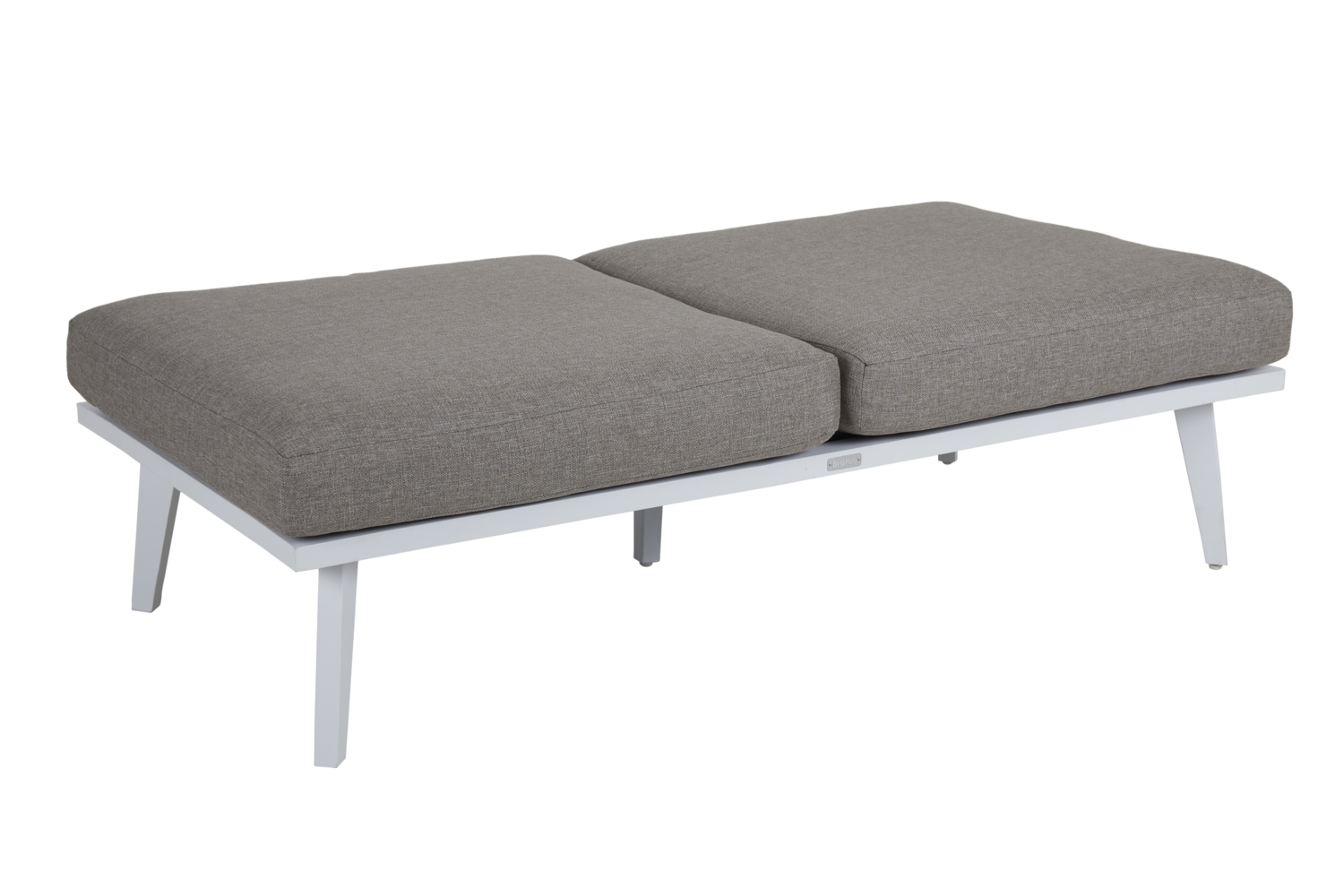 Villac 2-sits vit med beige dyna