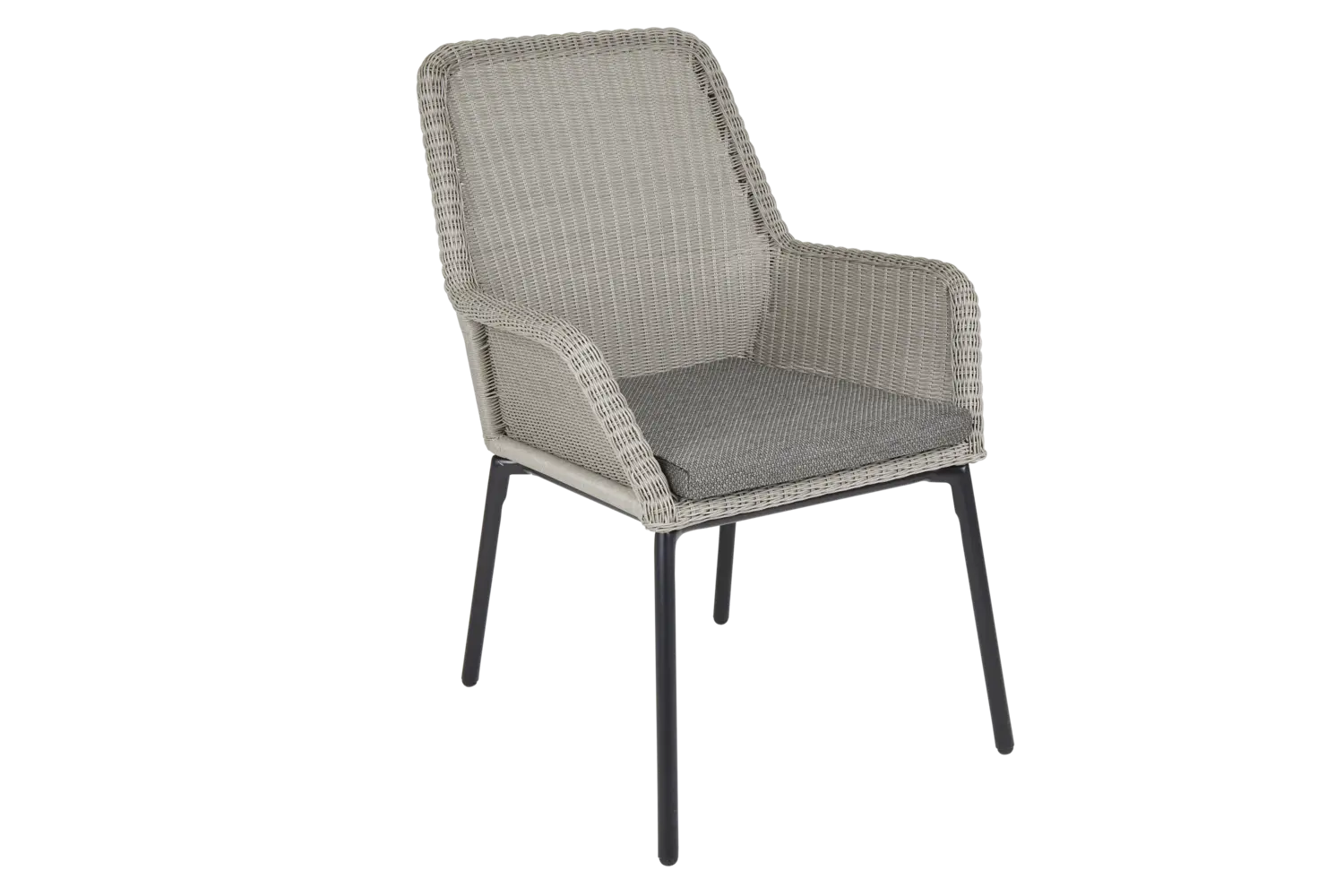 Dimma matstol grå med dyna