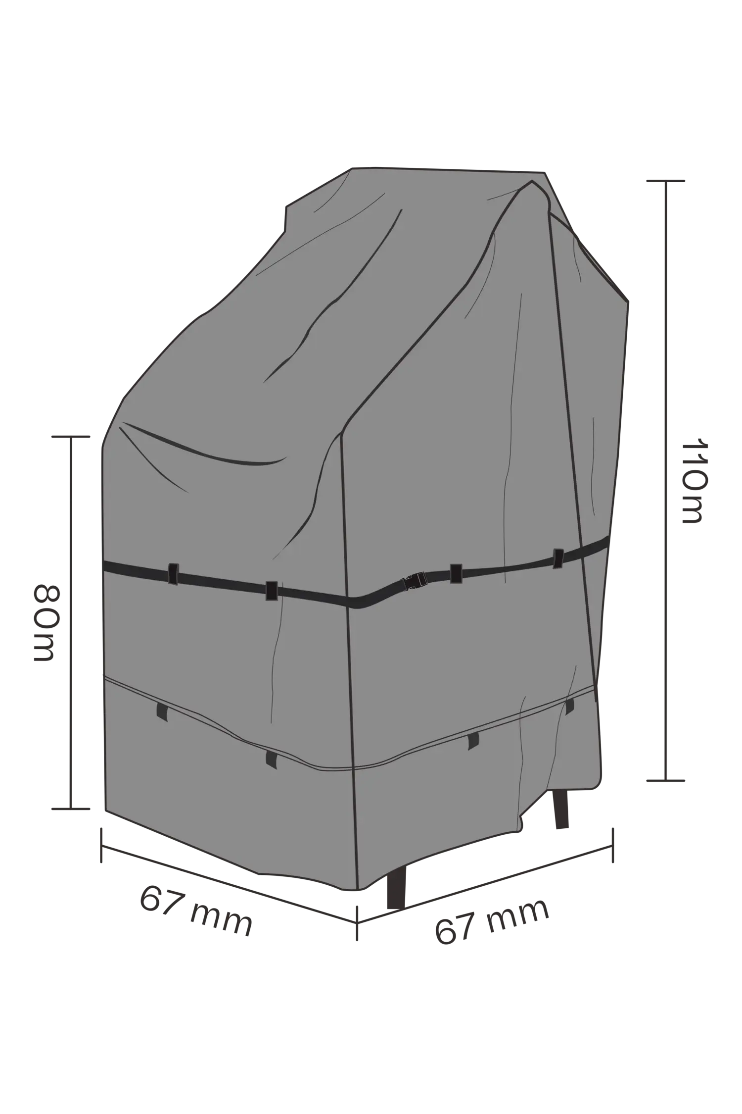 Skydd 67x67x80/110 andas