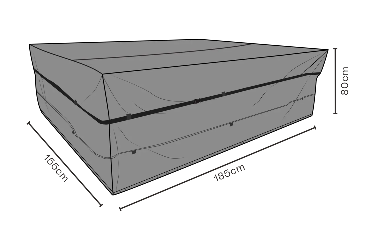 Skydd 185x155x80 vattentät