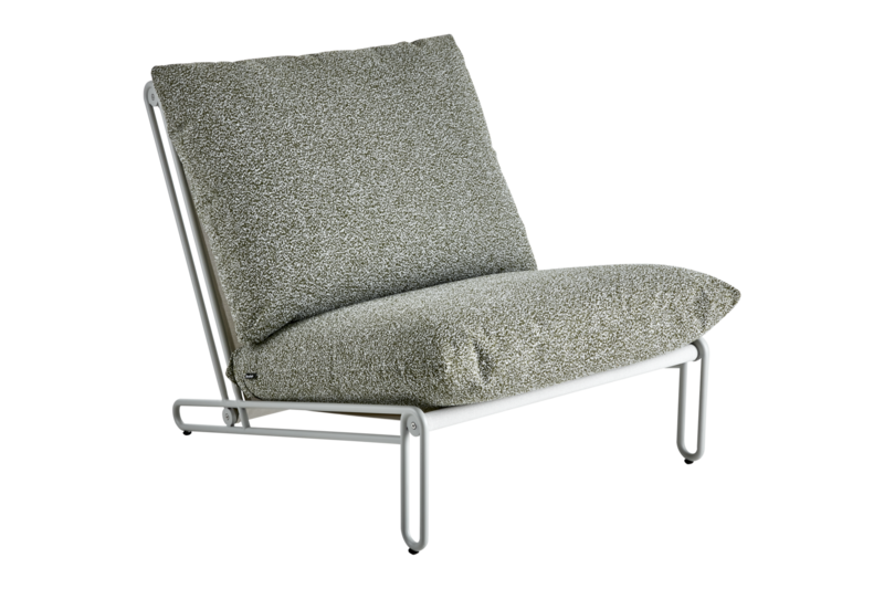 Blixt loungefåtölj light grey/teddy verde