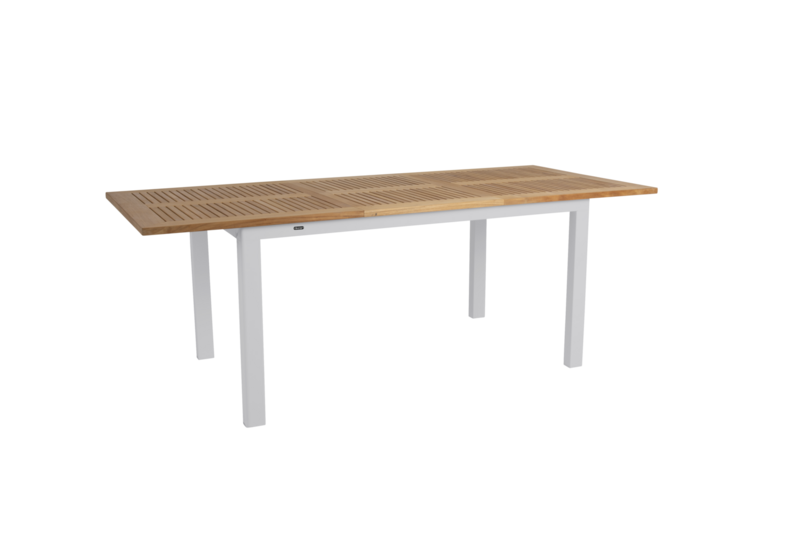 Lyon matbord light grey/teak 152/210 x 92 x 74