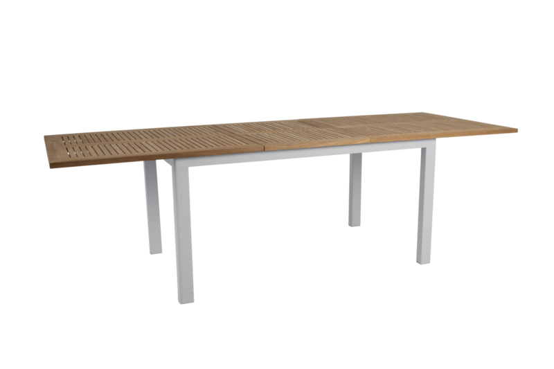 Lyon matbord light grey/teak 194/252 x 92 x 74