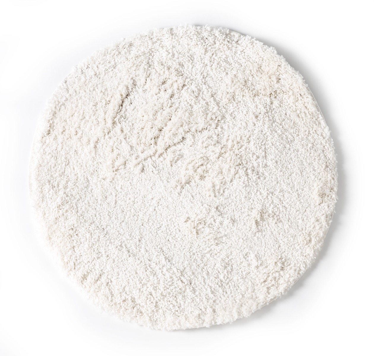 Rya Saphne rund 80 vit