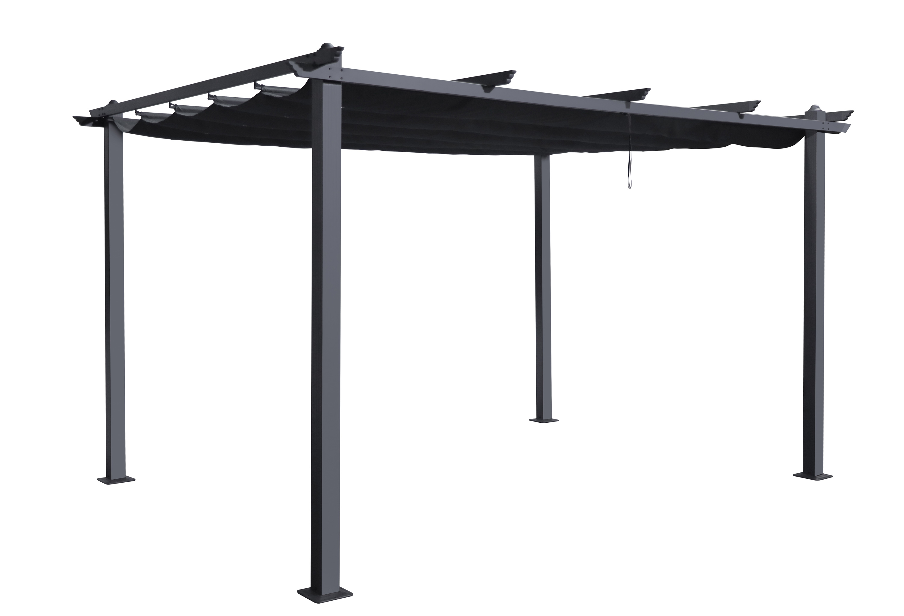 Pergola 300x400cm grå aluminium