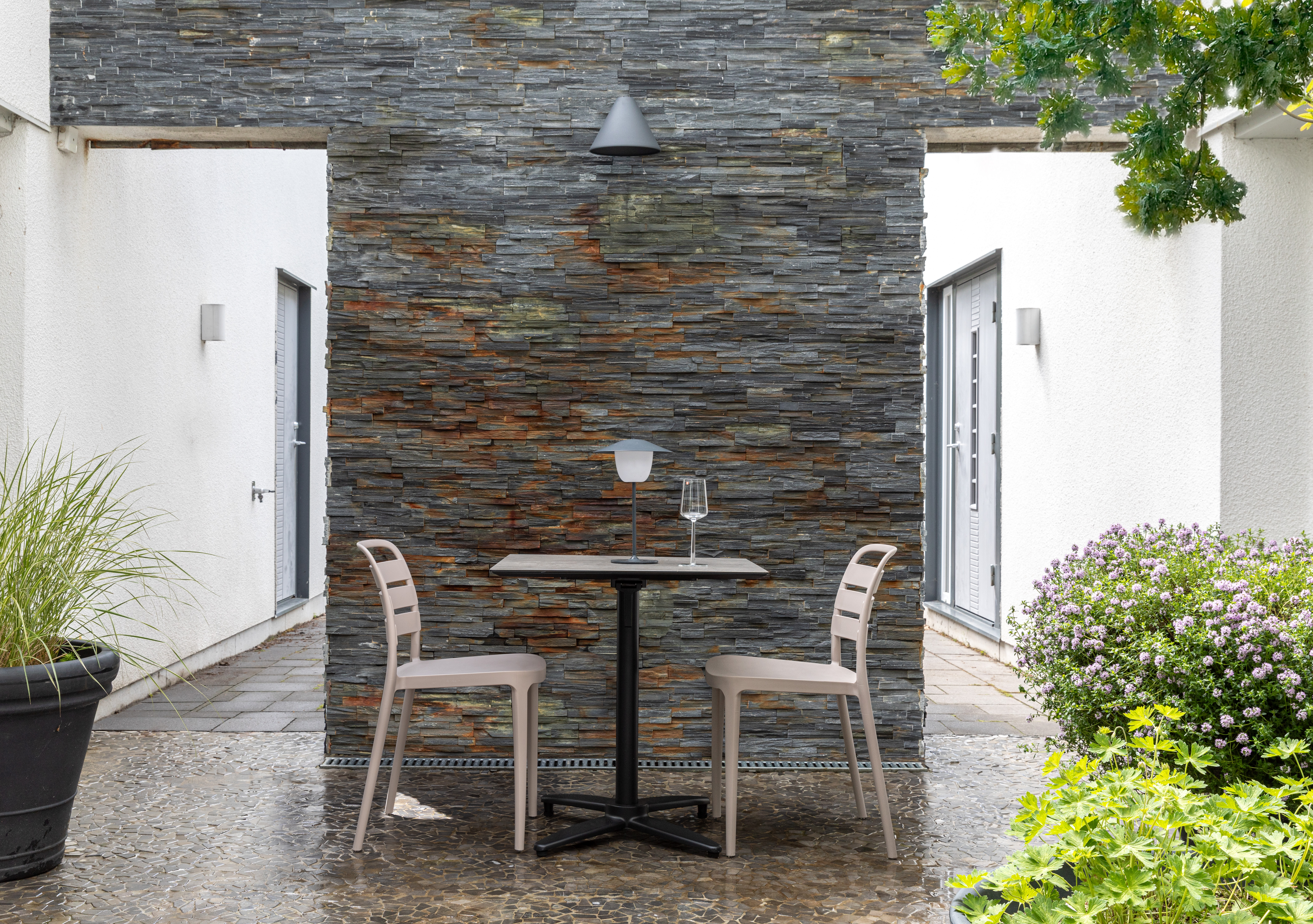 Bistro set Antonia stol Beige