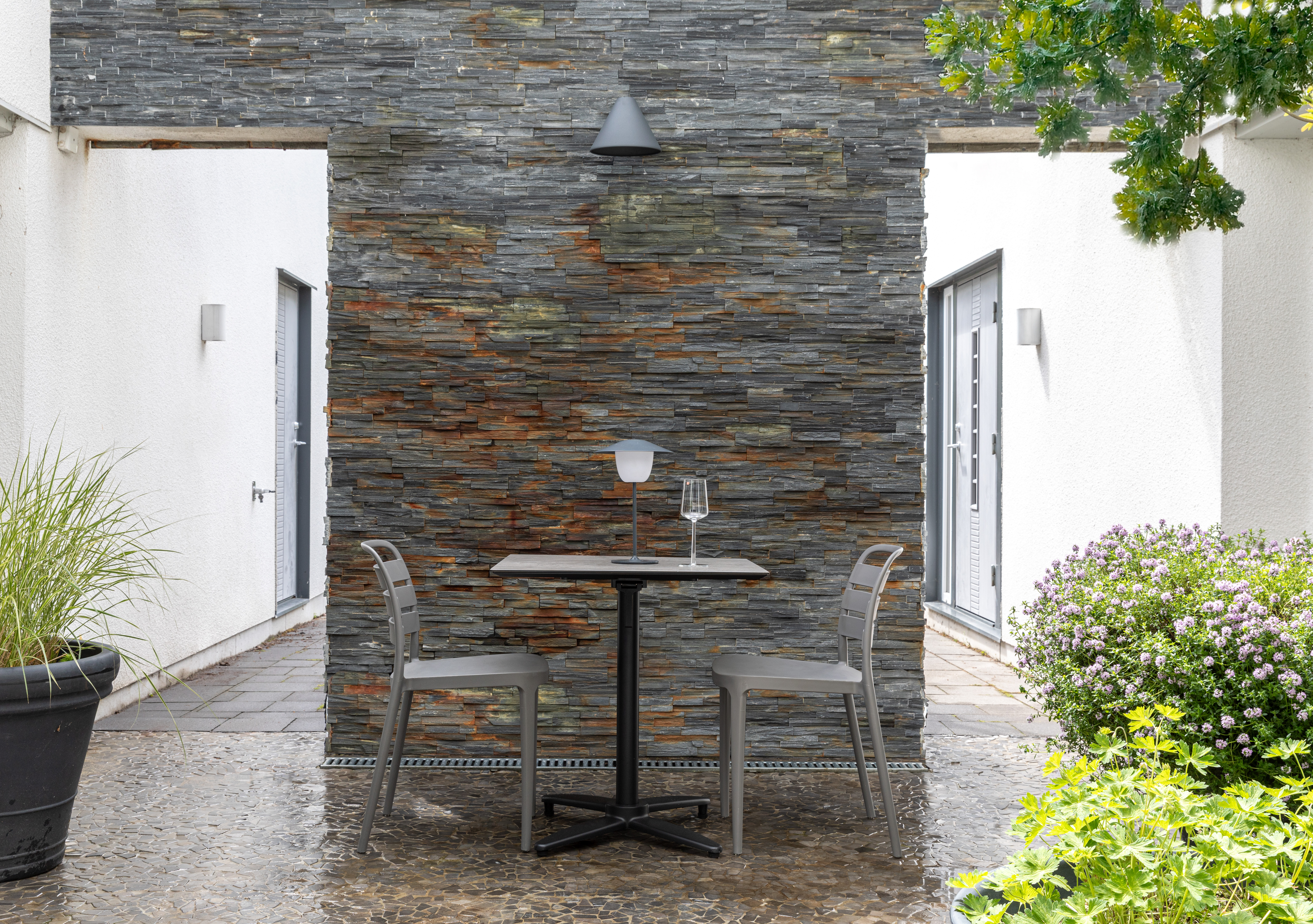 Bistro set Antonia stol Antracit