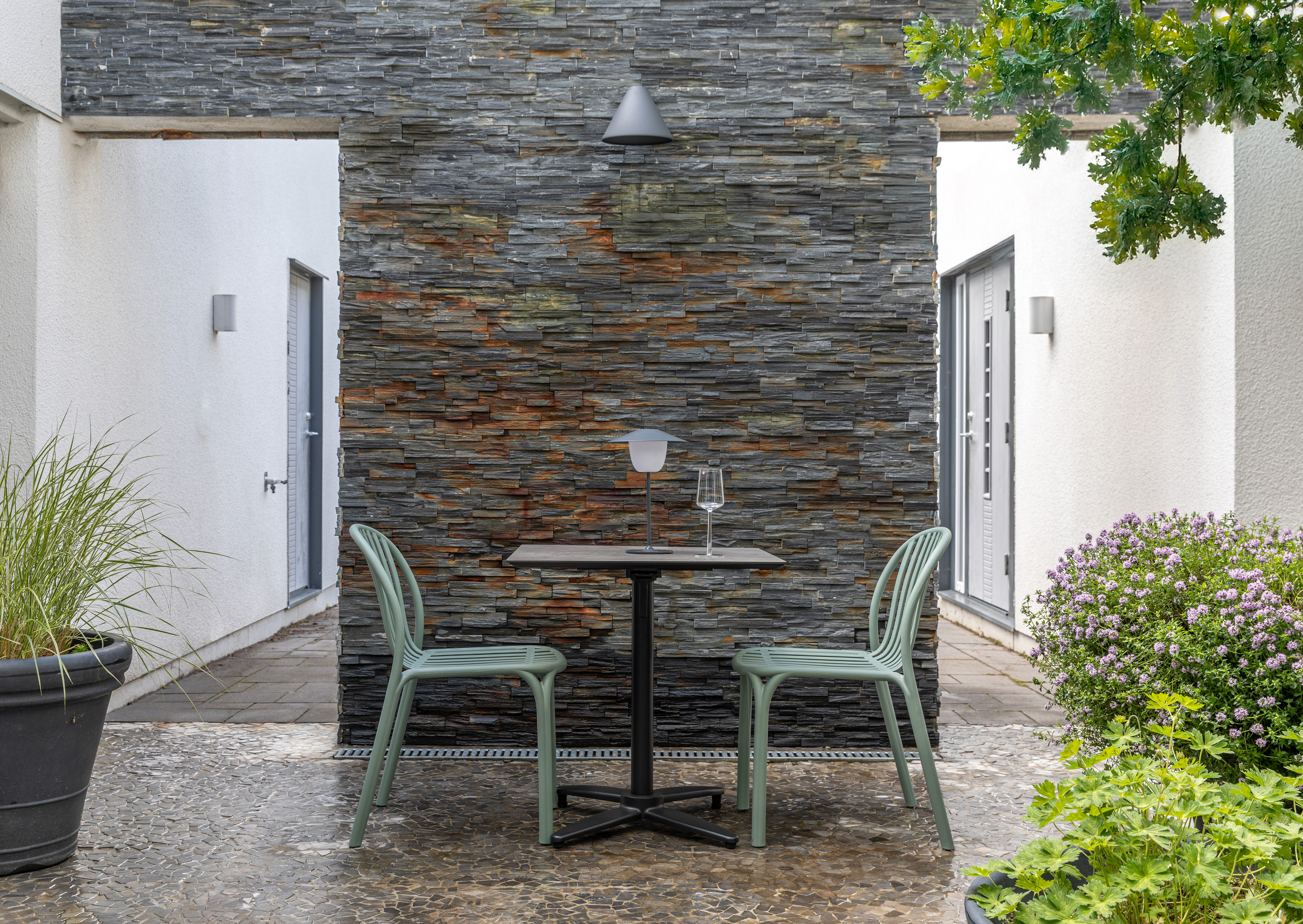 Bistro set Noa stol Dusty green