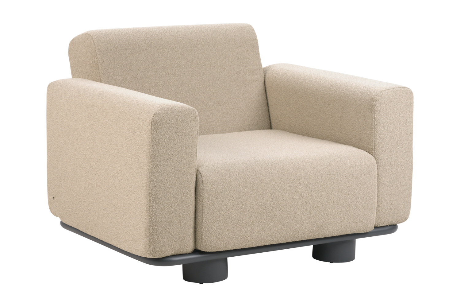 Bolster fåtölj antracit/teddy beige