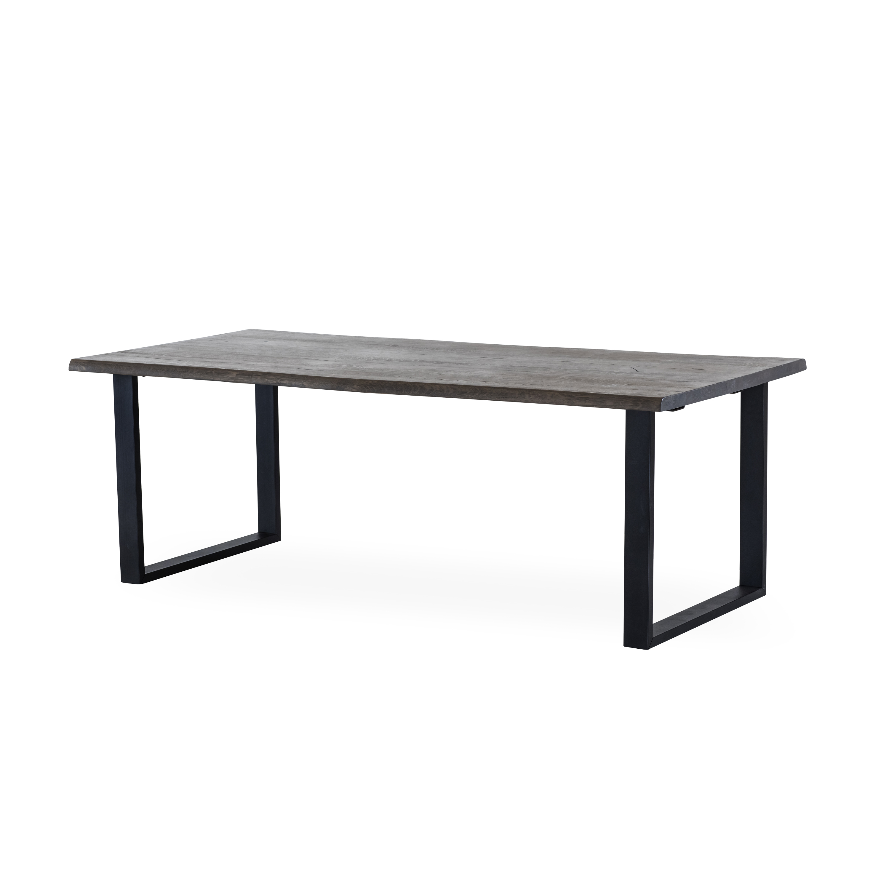 EXXET matbord 210cm smoked ek, svart U-ben