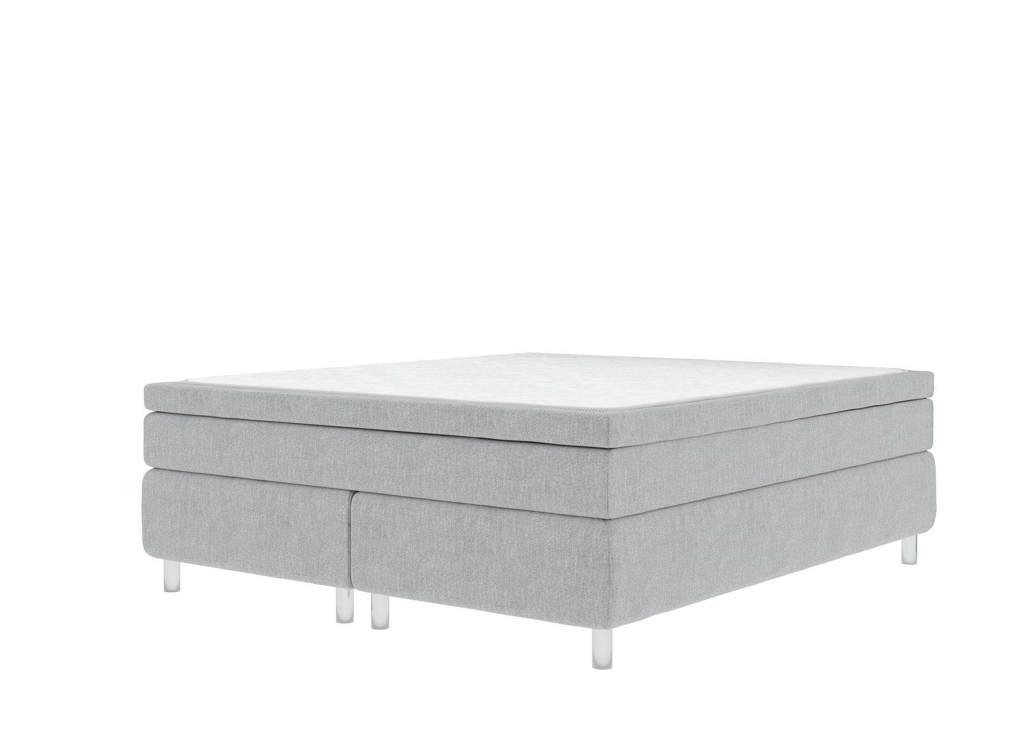 Grand delux kontinentalsäng ljusgrå 160x200cm