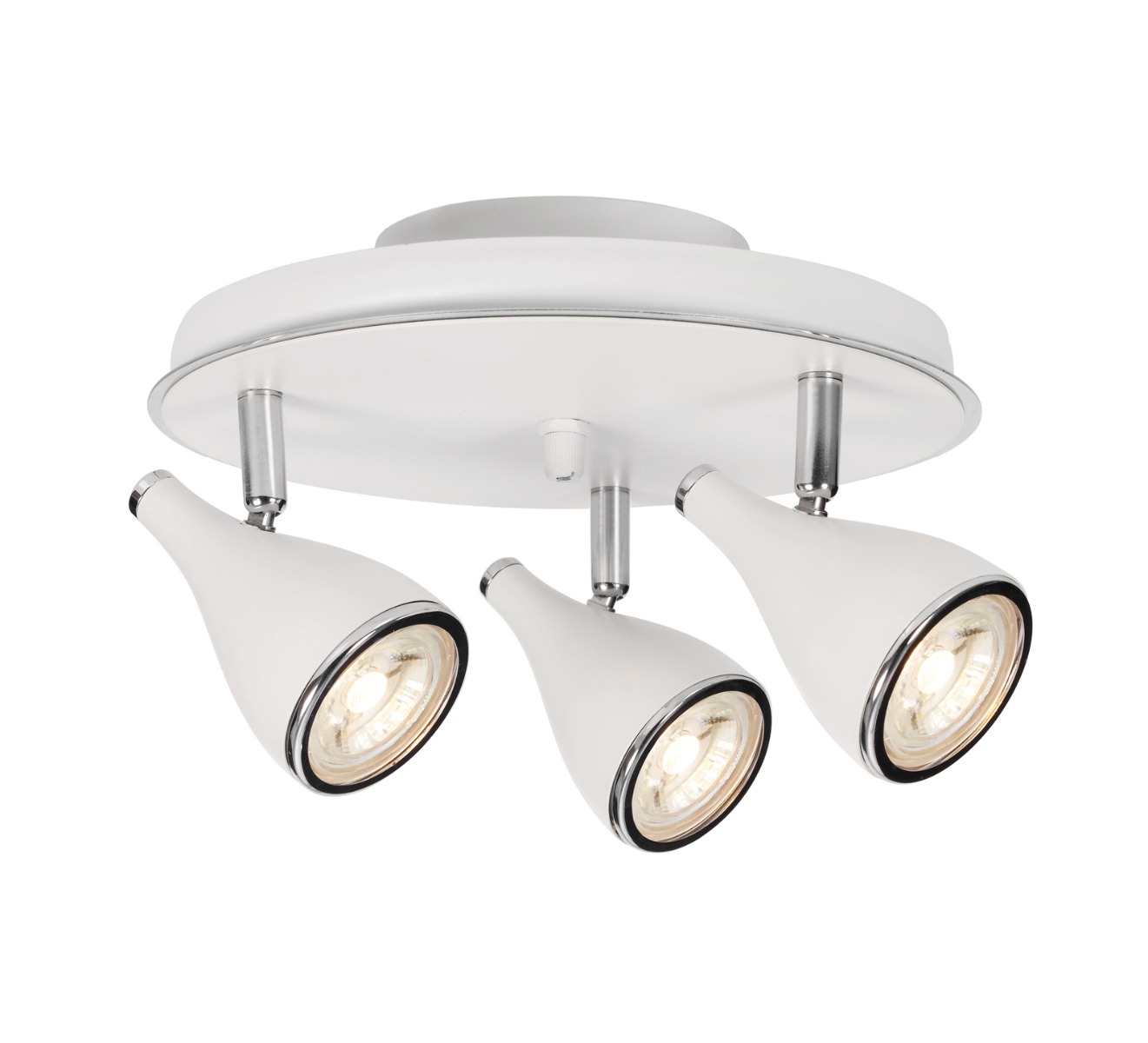 Pollux 3-spot rund vit