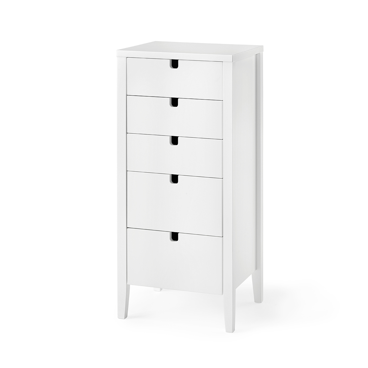 KLINTE Byrå 5 lådor mdf vitlack björk