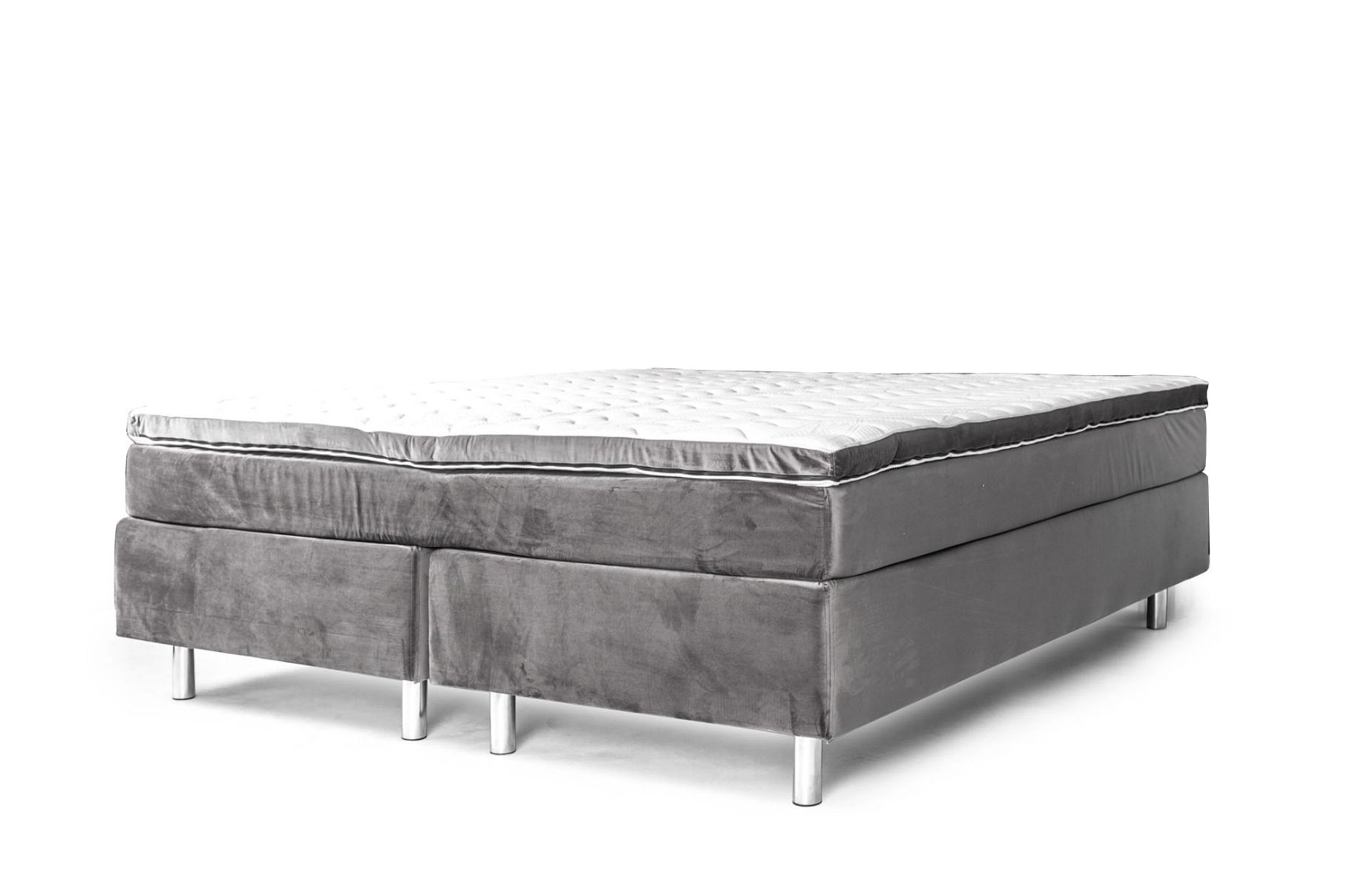 Grand delux kontinentalsäng mörkgrå 160x200cm