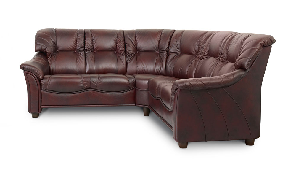 Roma hörnsoffa 2C2 oxblod