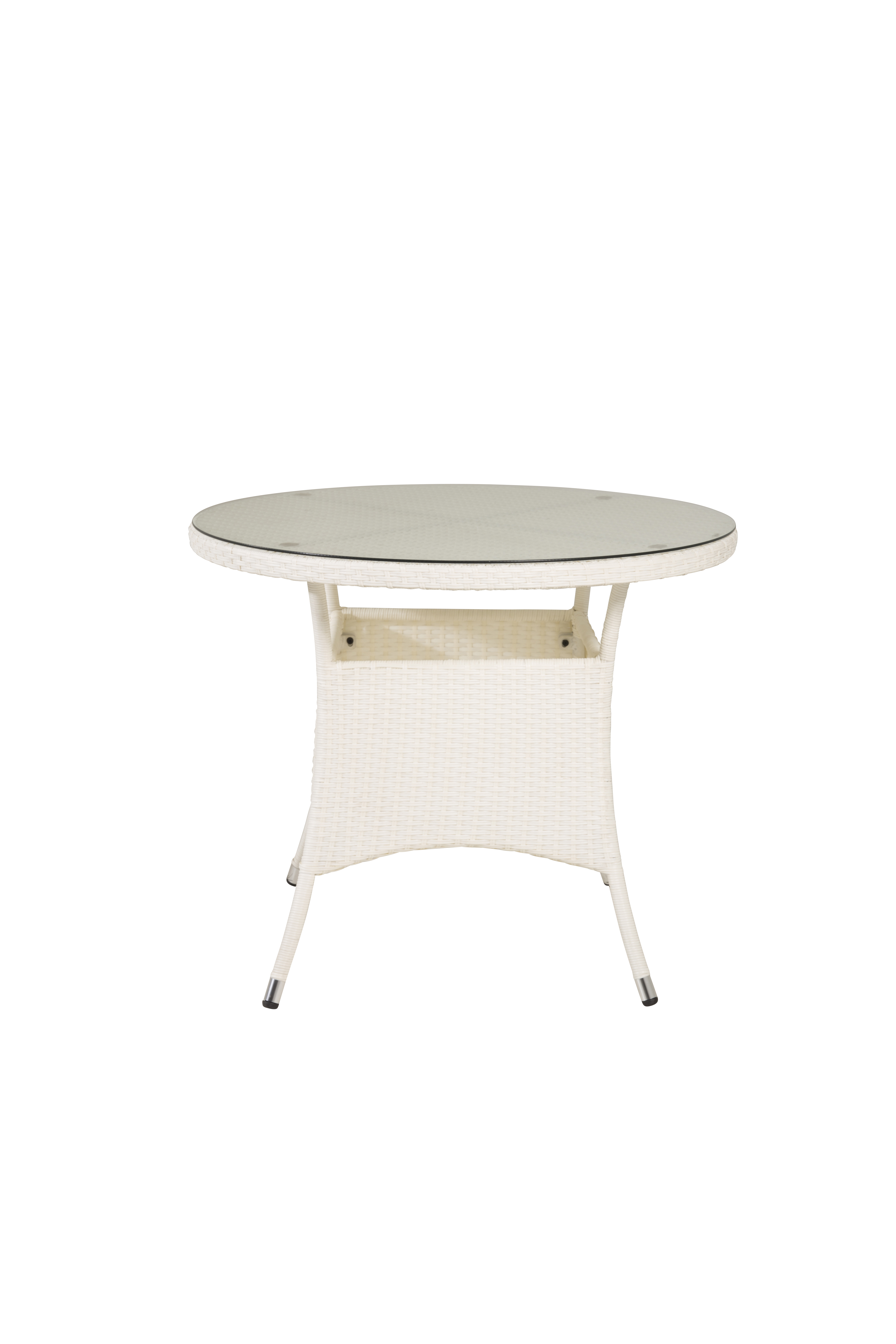 Volta matbord ø 90 vit konstrotting