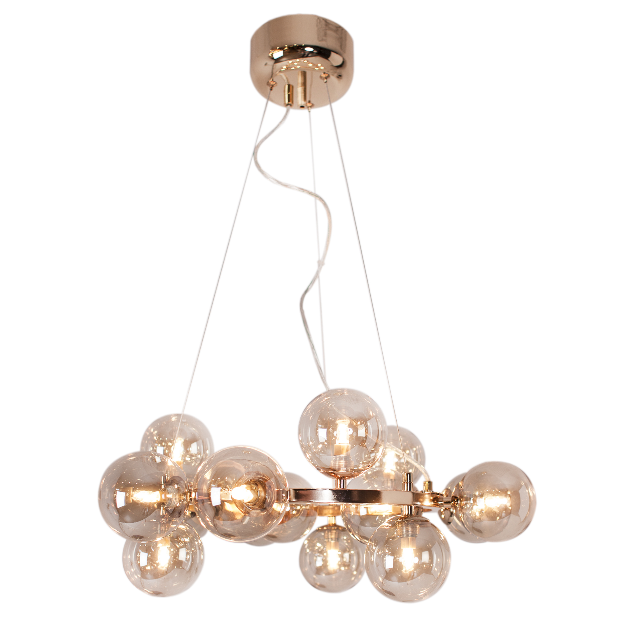 Splendor Taklampa Ø58cm guld amber