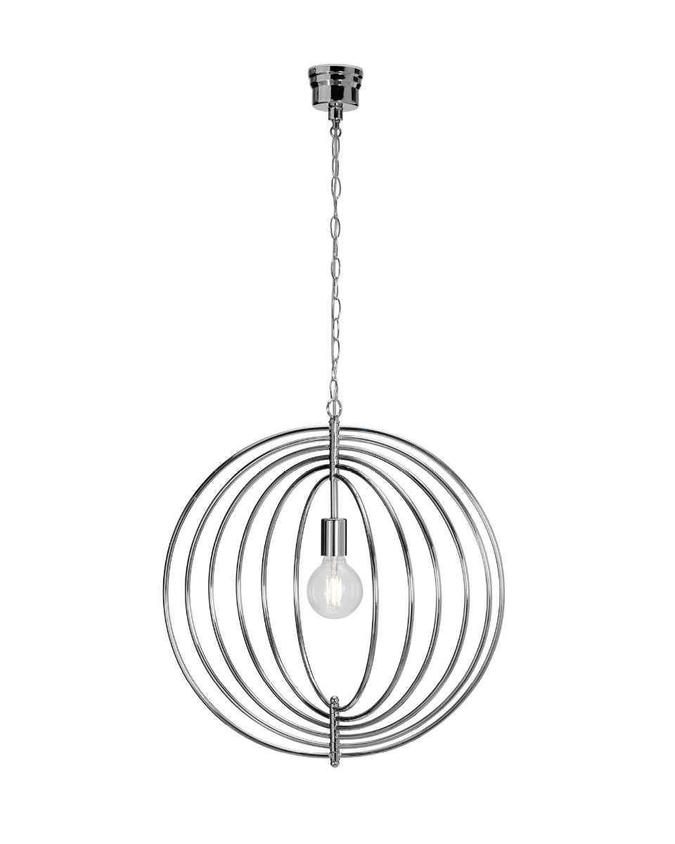 Saturnus taklampa krom