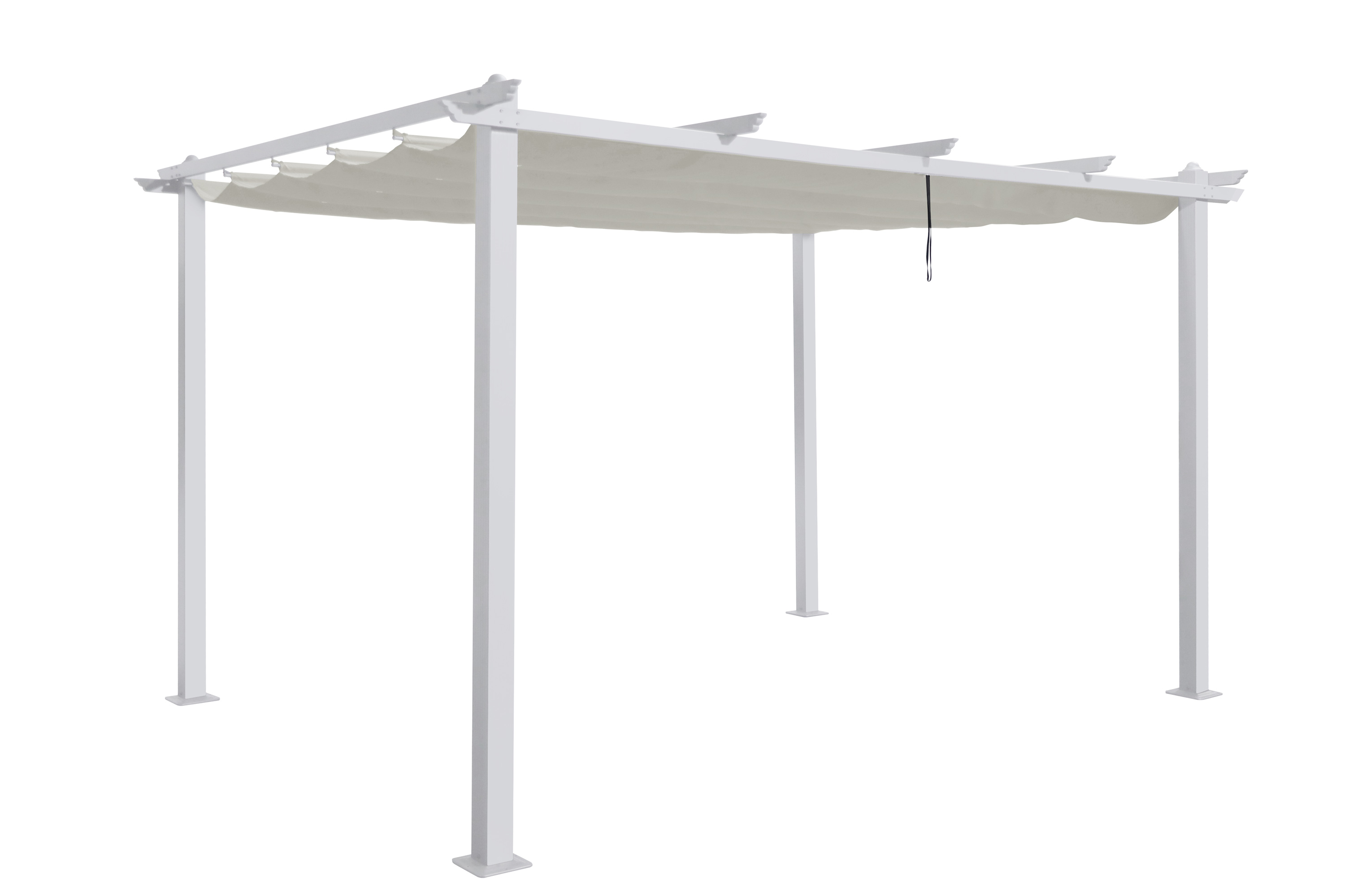 Pergola 300x400cm vit aluminium