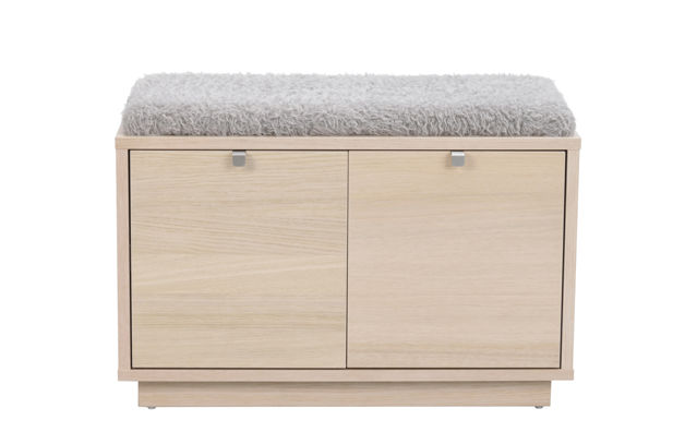 Confetti bänk 2L vitpigmenterad ek/fårskinnslook