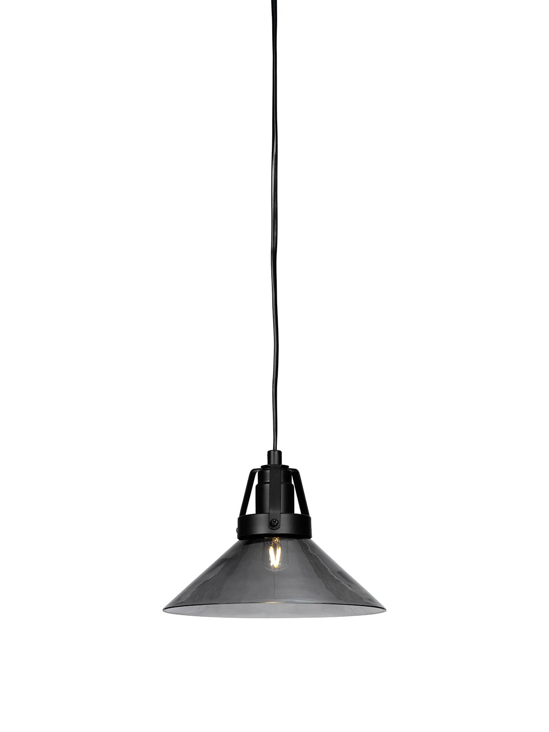 Skomakare fönsterlampa svart/rök