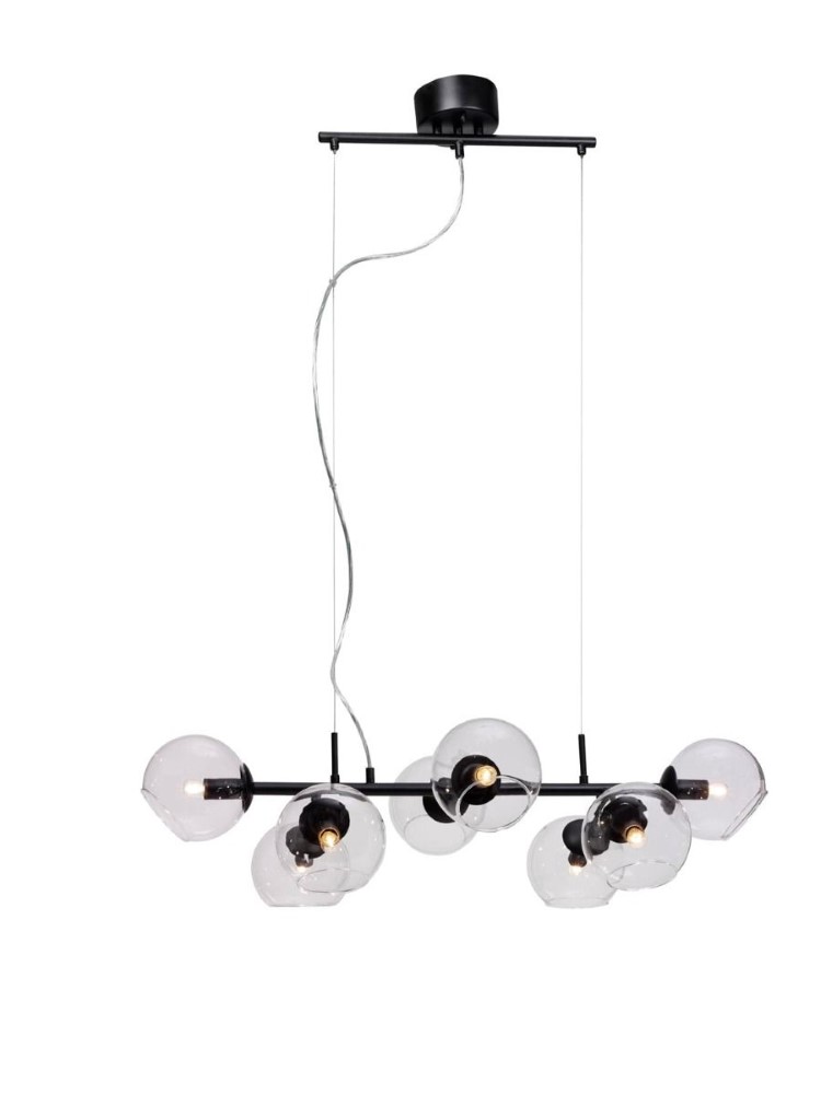 Capella taklampa svart klarglas